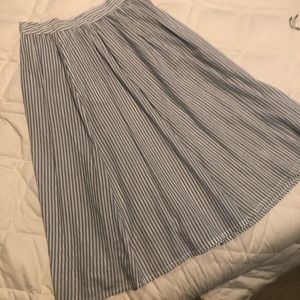 Xierna blue/white striped skirt